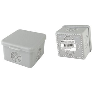 Распаячная коробка ОП 65х65х50мм, крышка, IP54, 4вх, без гермовводов, инд. штрихкод TDM