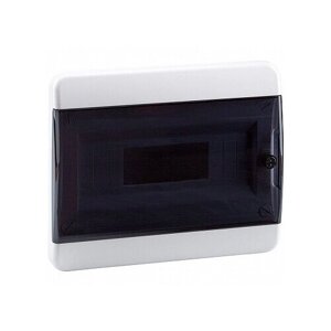 Распределительный шкаф OptiBox P 12 мод, IP41, встраиваемый, пластик, прозрачная черная дверь. 117945 КЭАЗ