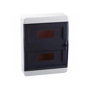 Распределительный шкаф OptiBox P, 24 мод, IP41, навесной, пластик, прозрачная черная дверь | код. 117925 | КЭАЗ (7шт. в упак.)