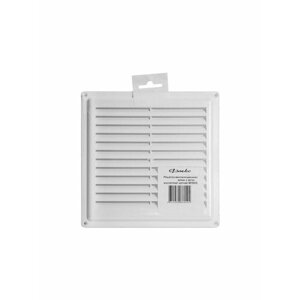 Решетка вентиляционная, приточно-вытяжная, квадратная, 175 х 175 мм, белая, с антимоскитная сеткой