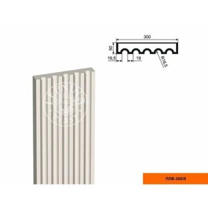 Рифленое тело фасадной пилястры из пенополистирола с покрытием LEPNINAPLAST-FASAD (Лепнинапласт-фасад) ПЛВ-300/5