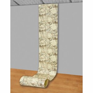 Самоклеящаяся ПВХ 3D-панель для стен в рулоне LAKO DECOR, Каменная кладка 27, 70x600см, толщина 6мм