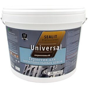 Sealit Universal акриловый герметик для межпанельных швов широкого спектра, 15 кг, Белый