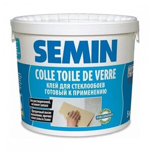 Semin Colle Toile De Verre Airless Готовый клей для обоев под покраску и под стеклообои, Франция