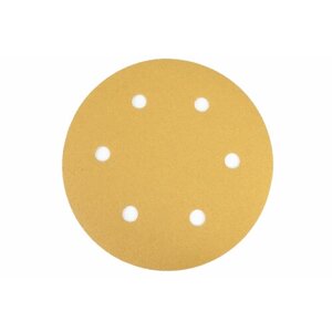 Шлифовальный круг Желтый 225 мм на липучке 50шт 6 отверстий