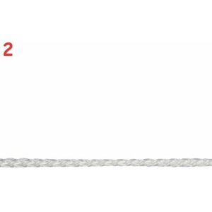 Шнур вязаный полипропиленовый 8 прядей белый d2 мм 50 м (2 шт.)