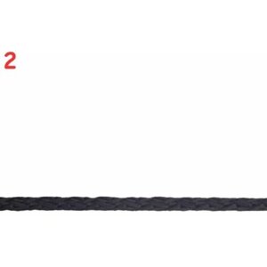 Шнур вязаный полипропиленовый 8 прядей черный d3 мм (2 шт.)