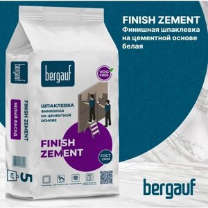 Шпатлевка Bergauf Finish Zement, белый, 5 кг