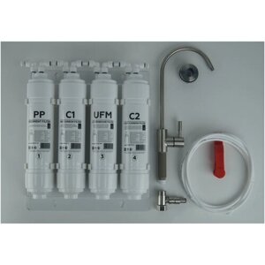 Система фильтрации воды. Набор-инсталляция фильтров для воды 12U-4 (SED, PRE, UF, POST)