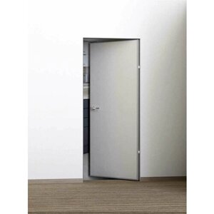 Скрытая дверь Невидимка 700 Reverse, INVISIBLE, под покраску, матовая алюминиевая кромка с 4х сторон 2000*800 (полотно)