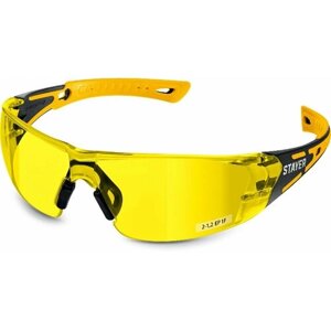 STAYER MX-9 желтые, двухкомпонентные дужки, открытого типа, защитные очки (110491) (110491)