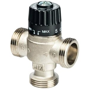 Stout Термостатический смесительный клапан для систем отопления и ГВС 1" НР 30-65°С KV 2,3
