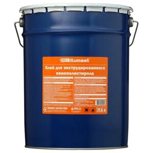 Строительная смесь Bitumast для экструдированного пенополистирола 21.5 л 21.5 кг черный ведро