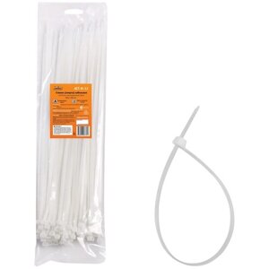 Стяжки (хомуты) кабельные 4,8*350 мм, пластиковые, белые, 100 шт. (ACT-N-12)