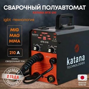Сварочный аппарат полуавтомат KATANA GTX-210 Сварка без газа и с газом на 210 А