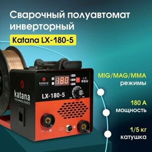 Сварочный аппарат полуавтомат Katana LX-180-5 сварка без газа, до 5 кг катушка.