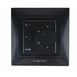 Терморегулятор EASTEC E-30 черный механический c рамками-адаптерами в комплекте