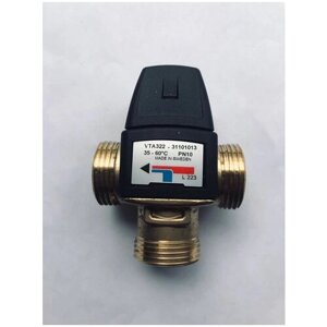 Термостатический смесительный клапан для ГВС теплого пола и радиаторов до 50кв. м. VTA322- 1", 35-60C Rp1-1.6 Ду 25 Kvs-1.6, ESBE оригинал 31101013