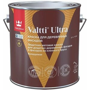 Тиккурила Валтти Ультра база С краска для деревянных фасадов (2,7л) / TIKKURILA Valtti Ultra base С под колеровку краска для деревянных фасадов (2,7л)