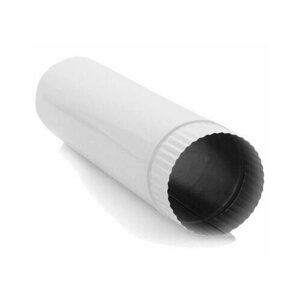 Труба дымоотводящая для газовой колонки 130мм 1.0 метр, стальная белая Whitesteel