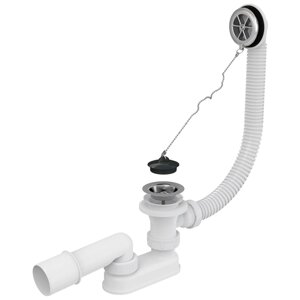 Трубный (коленный) сифон для ванны Alcadrain A501 белый 330 мм 391 г