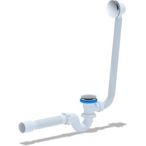Трубный (коленный) сифон для ванны АНИ Пласт EC155G с переливом