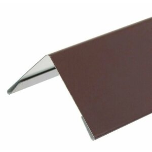 Угол наружный коричневый 85мм х 85мм х 1,25м внешний металлический с полимерным покрытием в защитной пленке