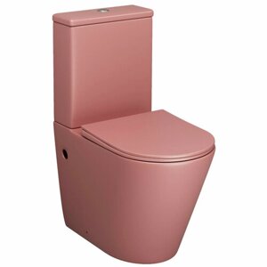 Унитаз напольный Grossman Color с сиденьем микролифт розовый матовый GR-4480PIMS