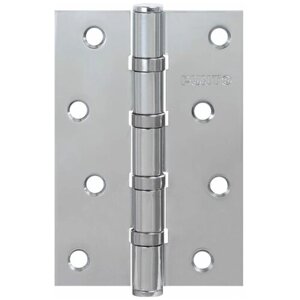 Универсальная дверная петля Punto IN4100U CP 2 шт (4BB 100 x 70 x 2,5) хром для межкомнатных дверей (Врезная карточная петля, навесы)
