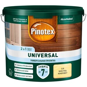 Универсальная пропитка на водной основе 2в1 для древесины Pinotex Universal полуматовая (2,5л) палисандр