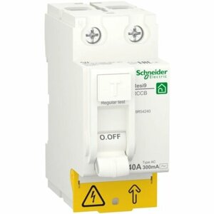 Устройство защитного отключения (УЗО) Systeme Electric (schneider Electric) SCHNEIDER ELECTRIC RESI9 40А 2P 300мА тип AC, R9R54240