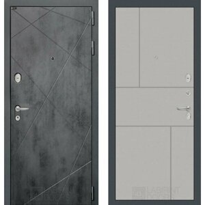 Входная дверь Labirint Loft 21 "Грей Софт (Серый светлый)880x2050, открывание левое