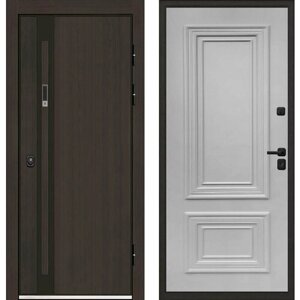 Входная дверь Regidoors элит термо Престиж "RAL 7047 (светло серый)с электронным биометрическим замком 950x2050, открывание левое