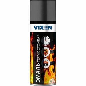 Vixen Эмаль термостойкая графит аэрозоль 12х520 мл. VX53003