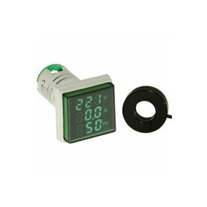 Вольтметр амперметр DMS-303 Индикатор цифровой многофункциональный (AC) 2-100А, 60-500В зеленый