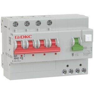 Выключатель автоматический дифференциального тока DKC 4п C 63А 100мА 6кА тип A YON MDV63 MDV63-43C63-A