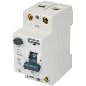 Выключатель дифференциального тока (УЗО) 2п 32А 30мА тип AC ВД1-63 GENERICA ИЭК