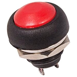 Выключатель-кнопка Rexant Micro OFF-(ON) красная (250В 1А (2с без фиксации {36-3050}