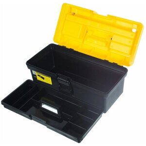 Ящик для инструмента 195х185х415 мм, пластик, цвет черно-жёлтый