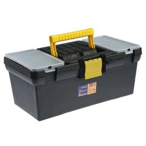 Ящик для инструмента тундра, 16", 390 х 200 х 170 мм, пластиковый, лоток, два органайзера