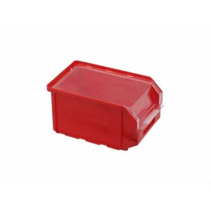 Ящик пластиковый с прозрачной крышкой 24,5х15х12 см, красный CK-2, старкит