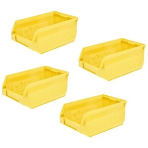 Ящики пластиковые для метизов (комплект 4шт) (170х105х75мм) желтый