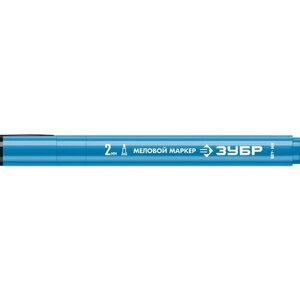 ЗУБР ММ-400, синий, 2 мм, круглый, маркер меловой, профессионал