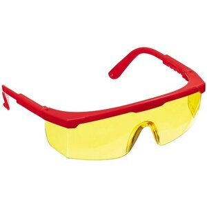ЗУБР спектр 5 жёлтые, монолинза с дополнительной боковой защитой, открытого типа, Защитные очки (110329)