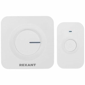 Звонок с кнопкой REXANT 73-0018 электронный беспроводной (количество мелодий: 52) белый