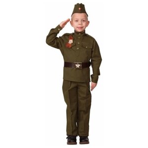 Батик Детская военная форма Солдат в пилотке, рост 110 см 8008-2-110-56