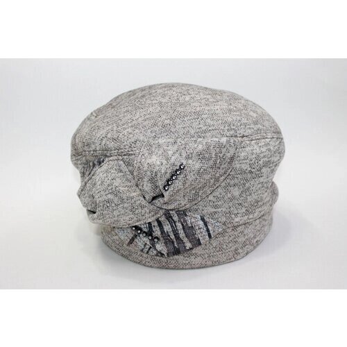 Берет шлем демисезонный, подкладка, размер 58 - 59, серый