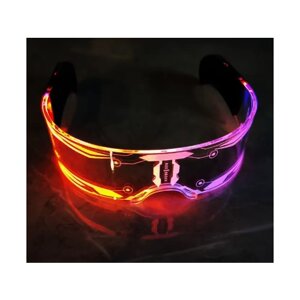 Беспроводные неоновые очки киберпанк (стрелки)