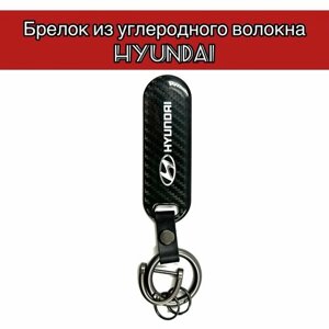 Бирка для ключей Овал, глянцевая фактура, Hyundai, черный