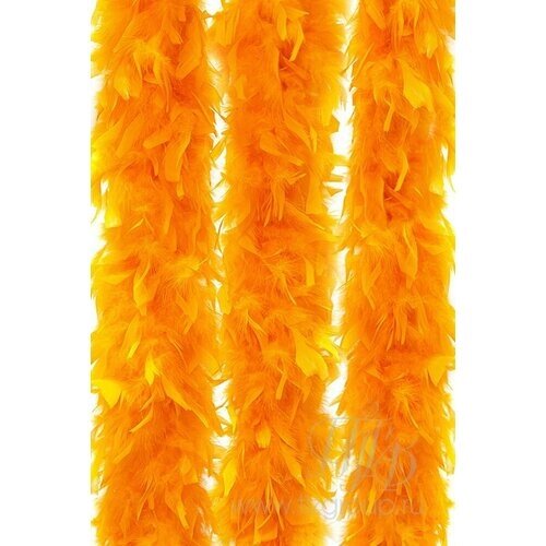 Боа оранжевое / Боа из перьев петуха / шарф / шарф из перьев / карнавал